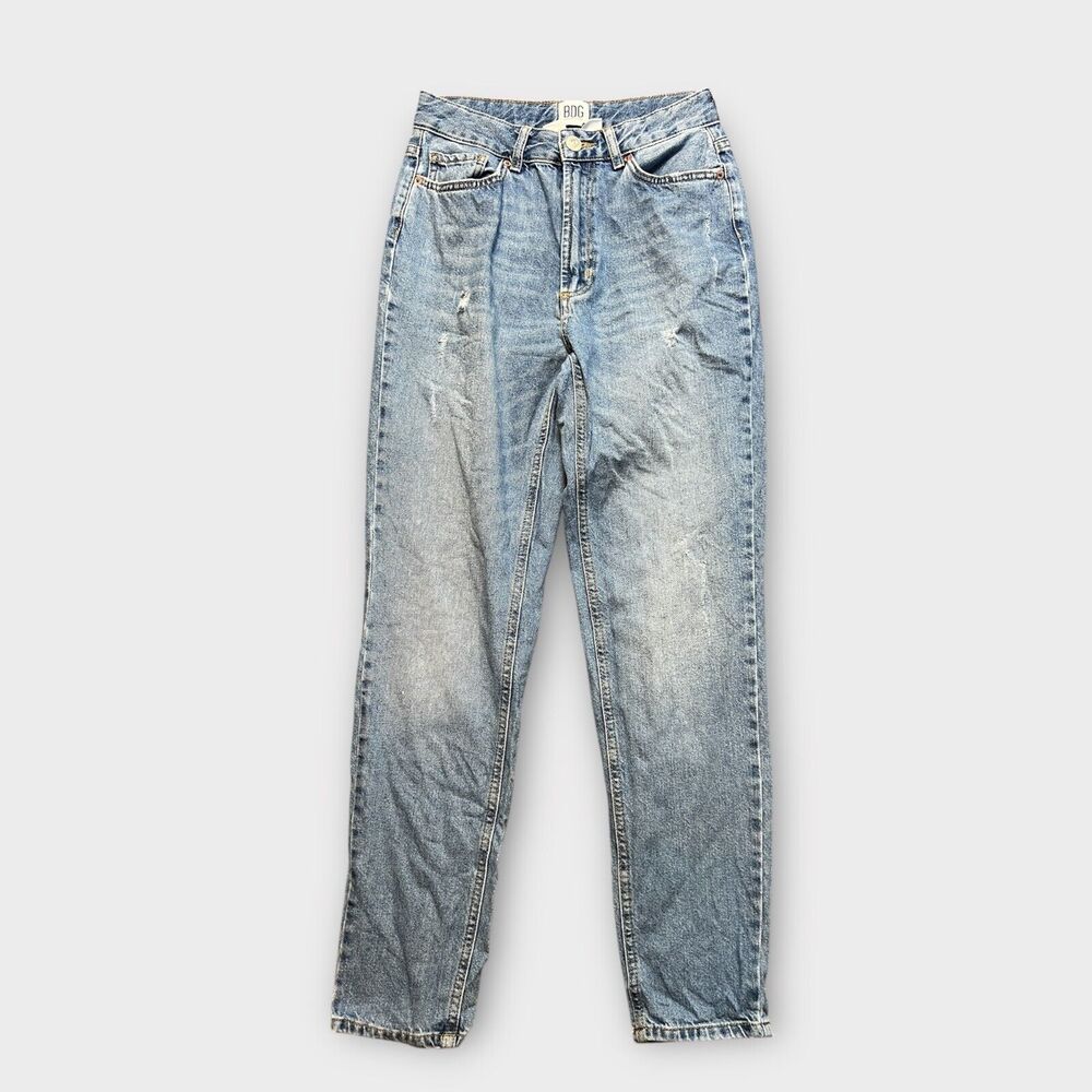 BDG Urban Outfitters Mom Jeans‎ 26 High Rise Light Wash Distressed 90s